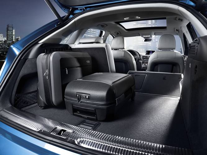 Audi Q3 8U facelift 2016 bagażnik aż do przednich siedzeń