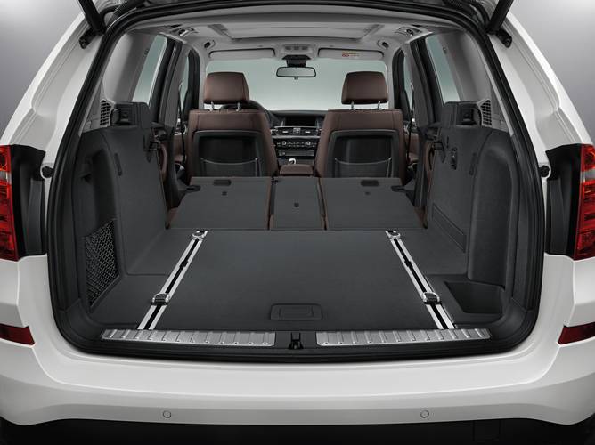 BMW X3 F25 facelift 2014 bagageruimte tot aan voorstoelen