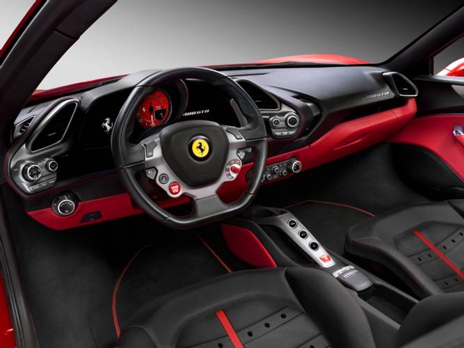 Ferrari 488 GTB 2015 wnętrze