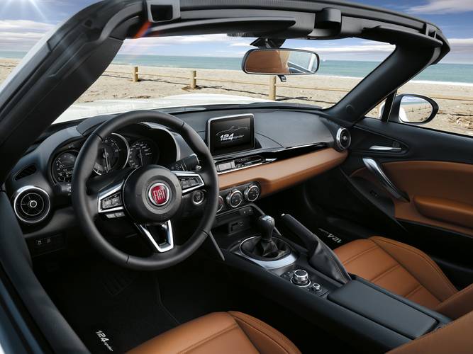 Interno di una Fiat 124 Spider 348 2016