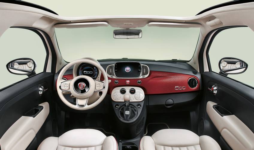 Fiat 500C 312 facelift 2015 interiér