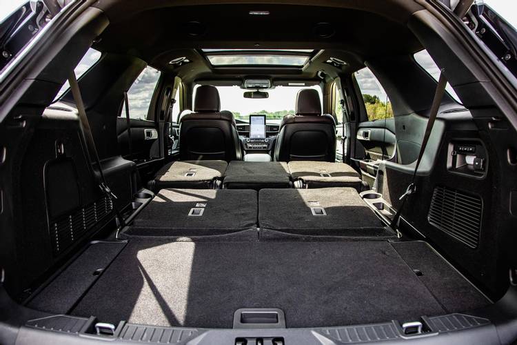 Ford Explorer U625 2020 bagageruimte tot aan voorstoelen