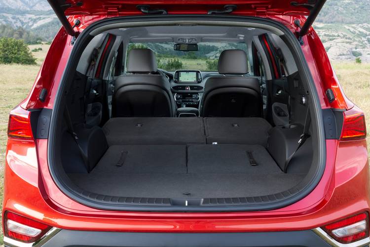 Hyundai Santa Fe TM 2018 bagageruimte tot aan voorstoelen