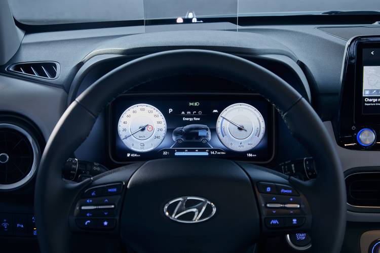 Interno di una Hyundai Kona Electric Facelift 2020