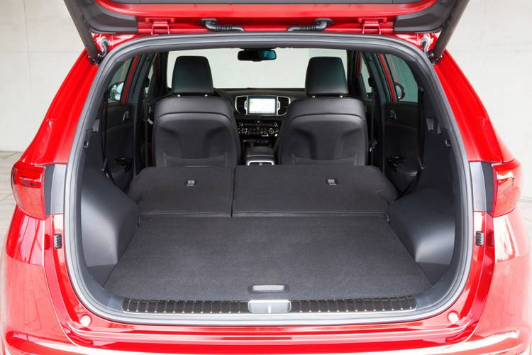 KIa Sportage QL 2016 bagageruimte tot aan voorstoelen