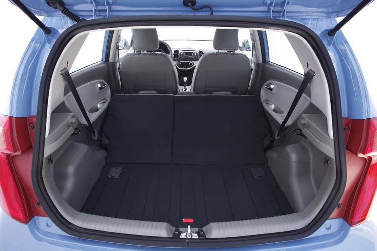 Kia Picanto TA 2011 bagageruimte tot aan voorstoelen