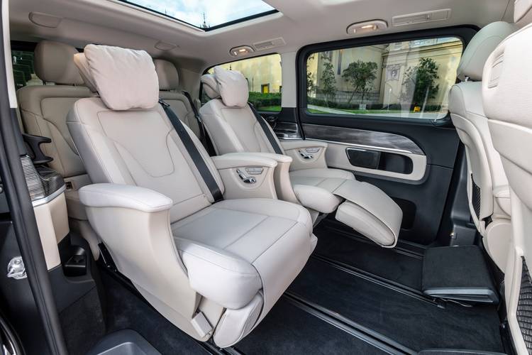 Banquette arrière de la Mercedes-Benz V W447 facelift 2020