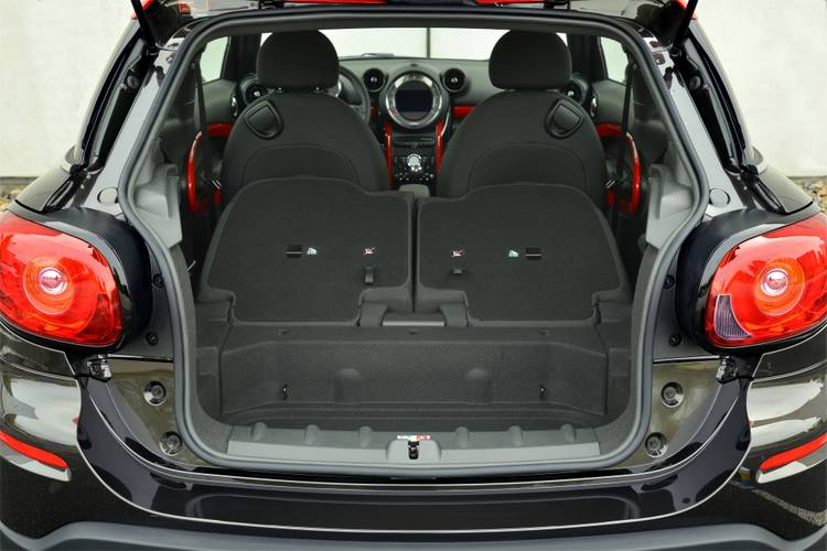 MINI Paceman John Cooper Works R61 facelift 2014 bagageruimte tot aan voorstoelen