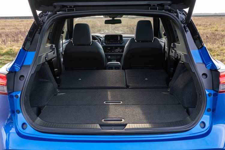 Nissan Qashqai J12 2022 bagageruimte tot aan voorstoelen