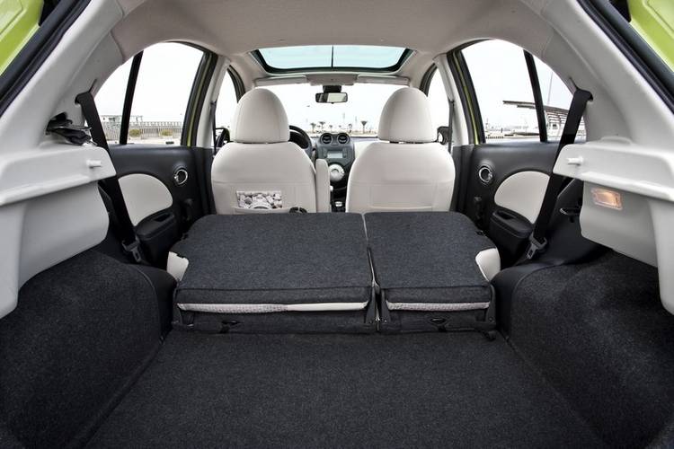 Nissan Micra K13 2011 rear folding seats