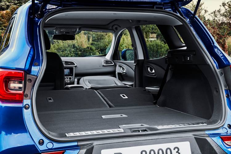 Renault Kadjar facelift 2020 sklopená zadní sedadla