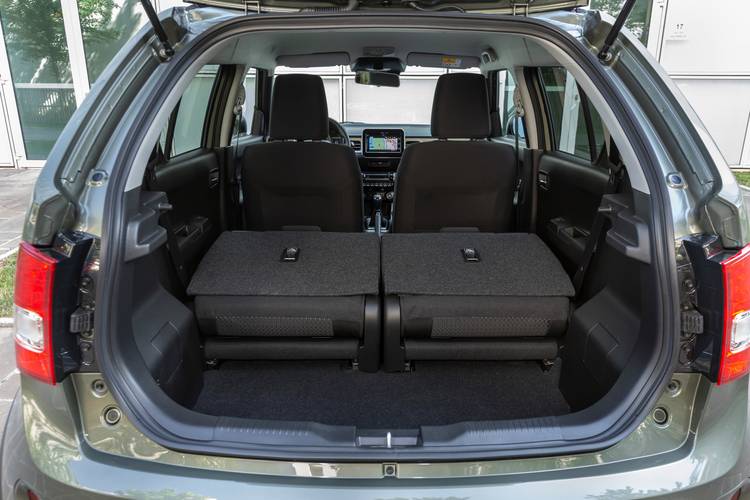 Suzuki Ignis MF facelift 2020 plegados los asientos traseros