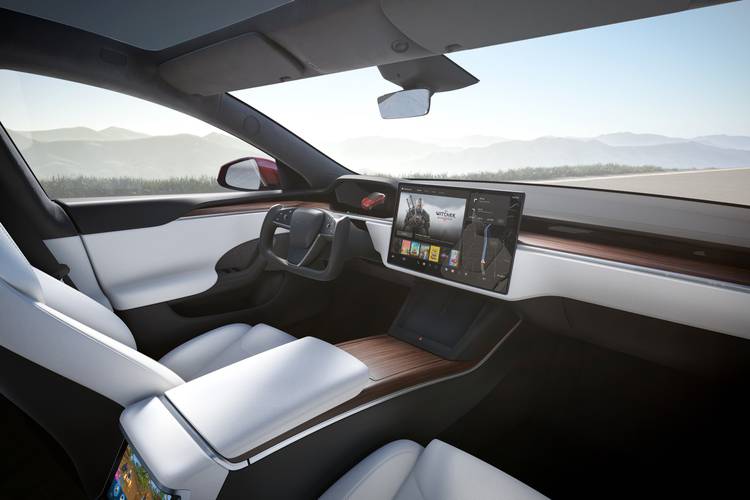 Tesla Model S facelift 2022 přední sedadla