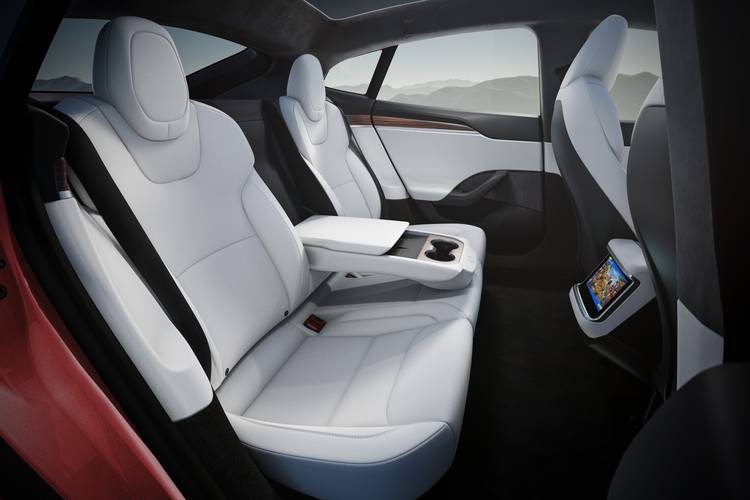 Banquette arrière de la Tesla Model S facelift 2021