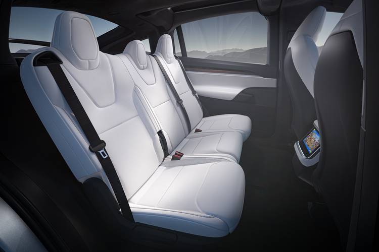 Banquette arrière de la Tesla model X 2022