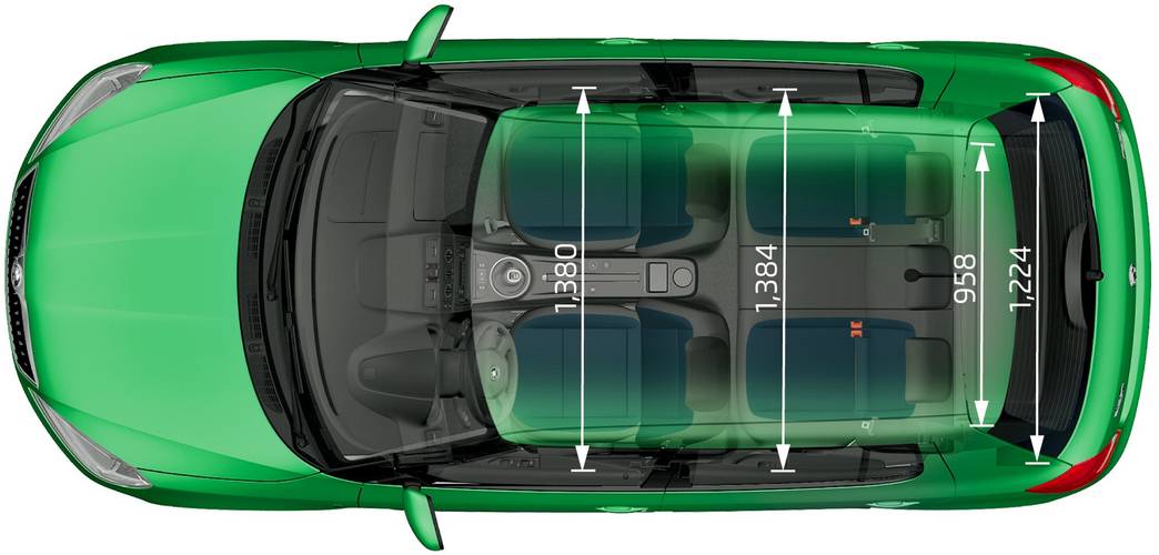 Technische Daten und Abmessungen Škoda Fabia 5J facelift 2011