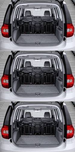 Škoda Yeti 5L facelift 2013 bagageruimte tot aan voorstoelen